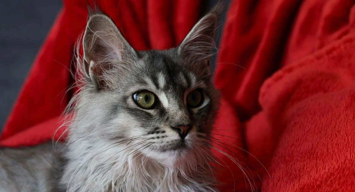 Illustration, main coon croisé chat de gouttière