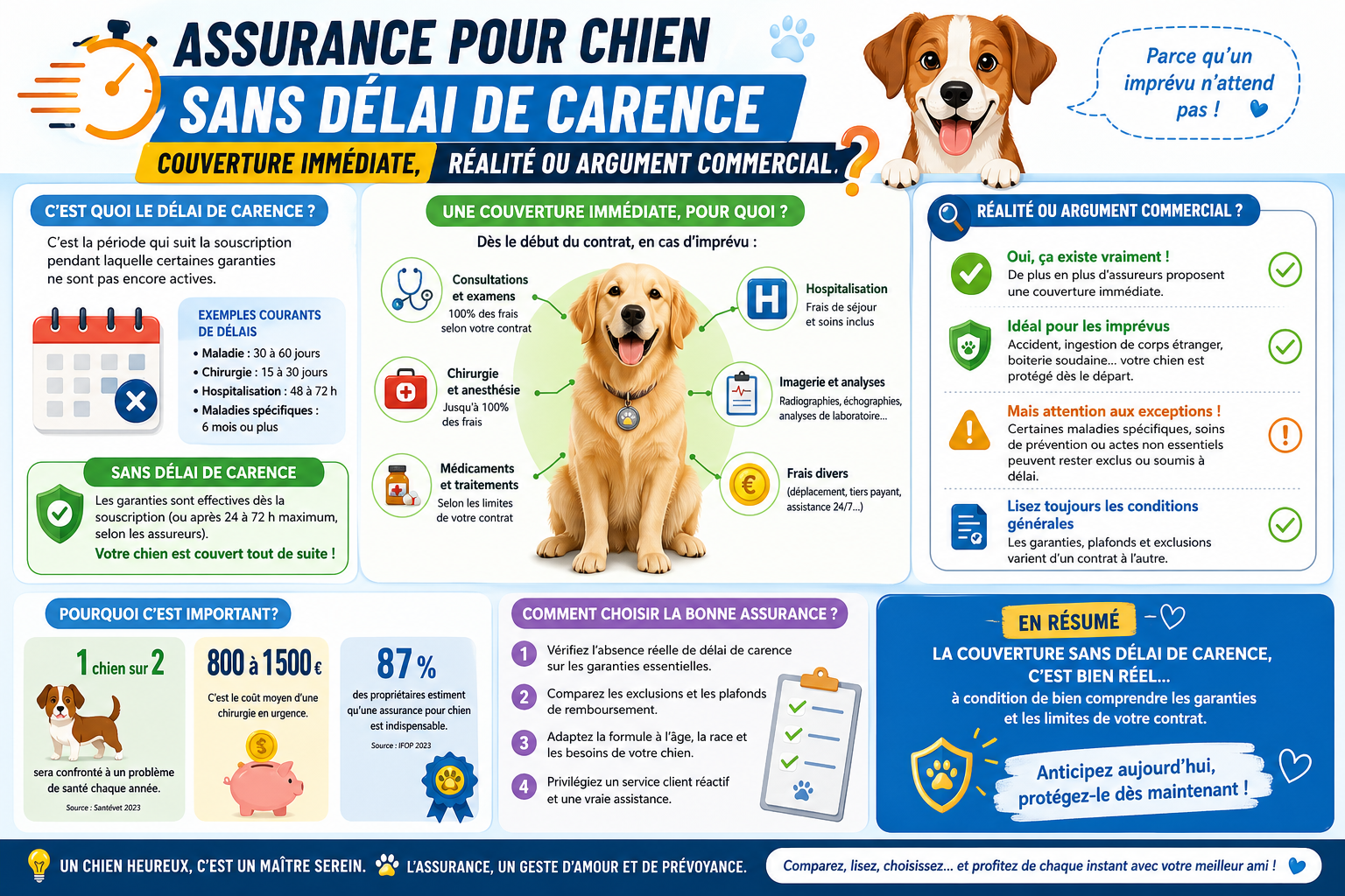 infographie-assurance-pour-chien-sans-d-lai-de-carence-couvert-1777115437502 Assurance pour chien sans délai de carence — couverture immédiate, réalité ou argument commercial ?