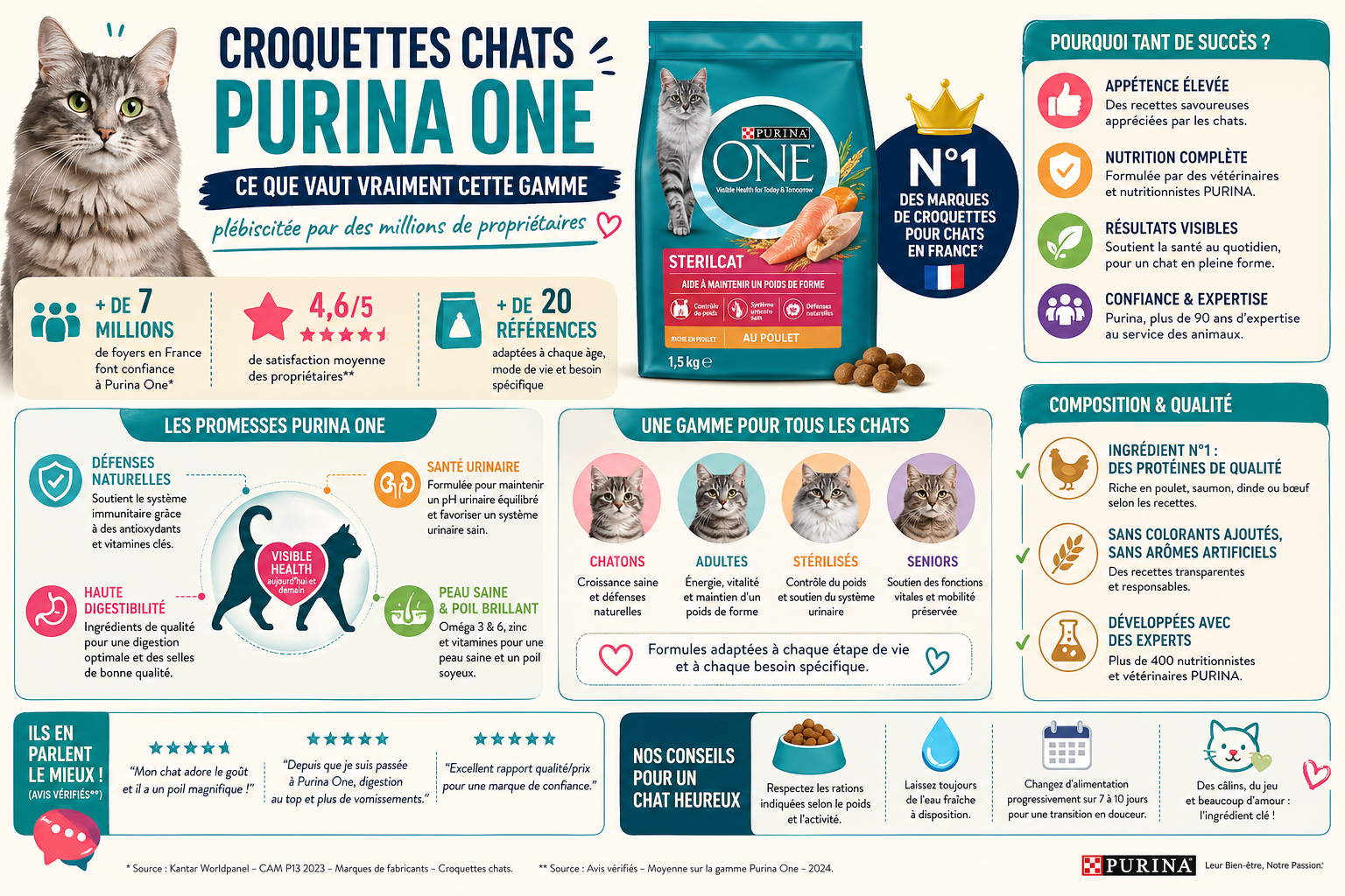 infographie-croquettes-chats-purina-one-ce-que-vaut-vraiment-c-1777119346316 Croquettes chats Purina One : ce que vaut vraiment cette gamme plébiscitée par des millions de propriétaires
