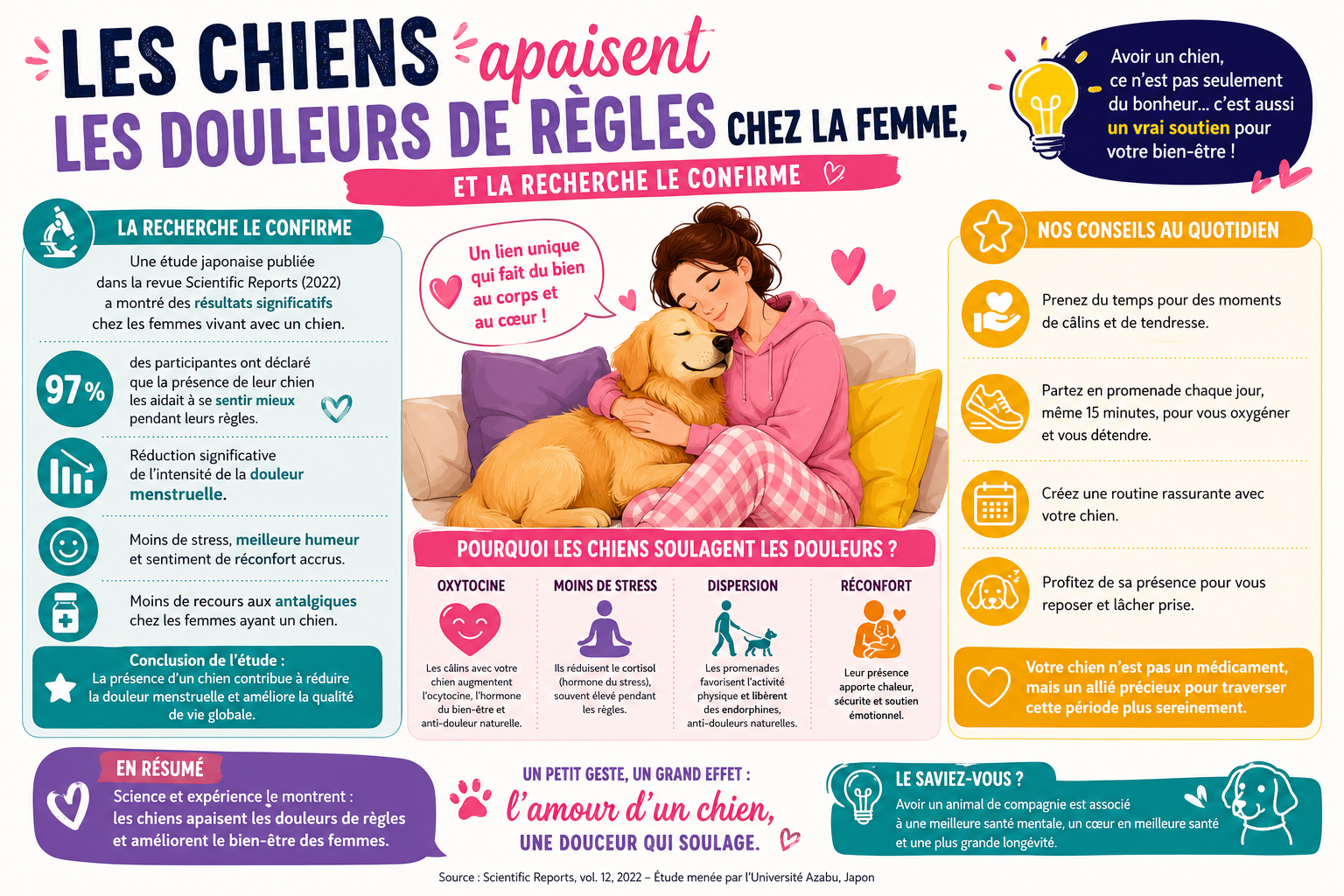 infographie-les-chiens-apaisent-les-douleurs-de-r-gles-chez-la-1777115706178 Les chiens apaisent les douleurs de règles chez la femme, et la recherche le confirme