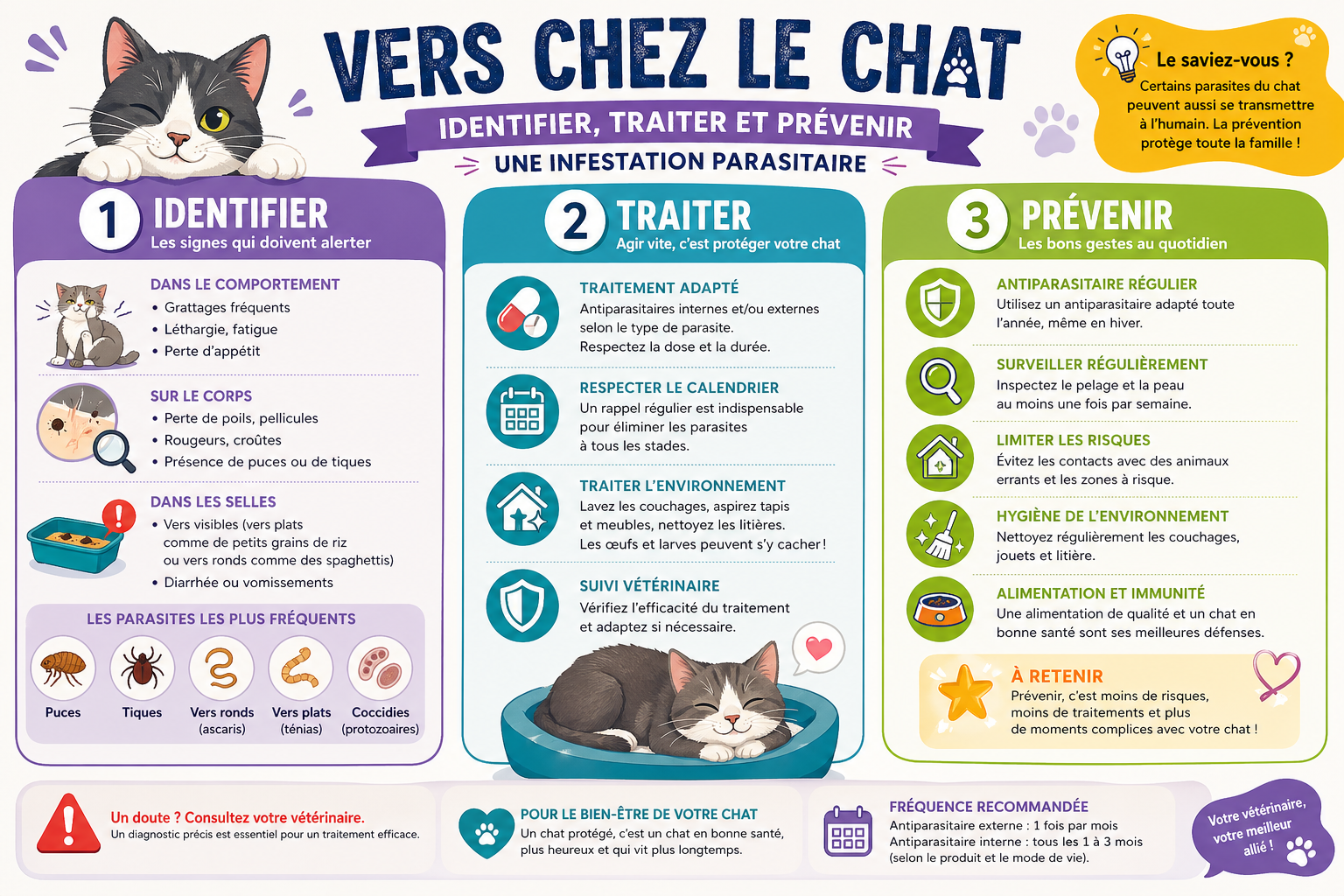 infographie-vers-chez-le-chat-identifier-traiter-et-pr-venir-u-1777118108779 Vers chez le chat : identifier, traiter et prévenir une infestation parasitaire