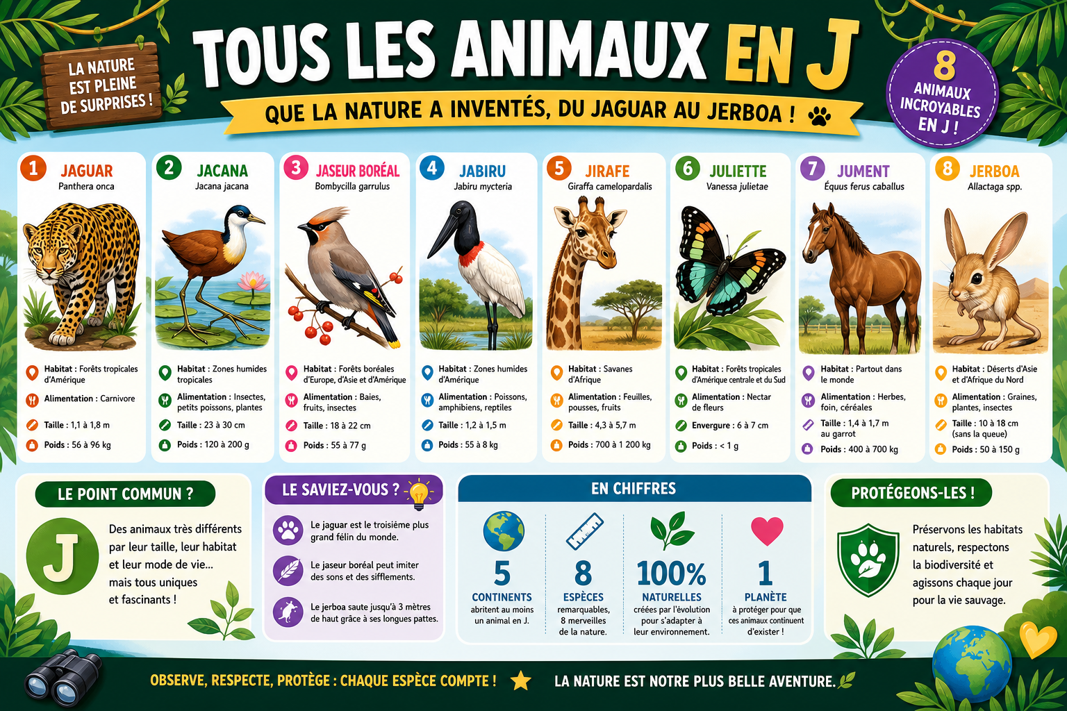 infographie-tous-les-animaux-en-j-que-la-nature-a-invent-s-du-1777626666458 Tous les animaux en J que la nature a inventés, du jaguar au jerboa